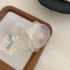 French Orchid Acetate Hair Clip with Pearl Accent - View 8 | TEVQA