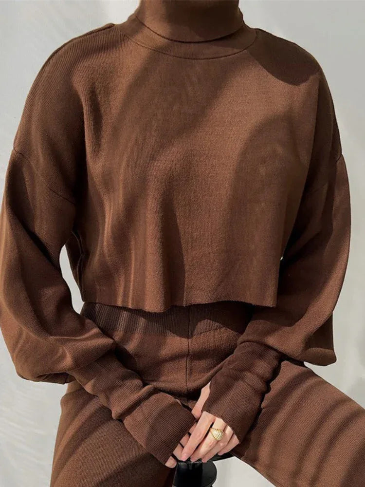 Ribbed knit two-piece set - View 7 | TEVQA