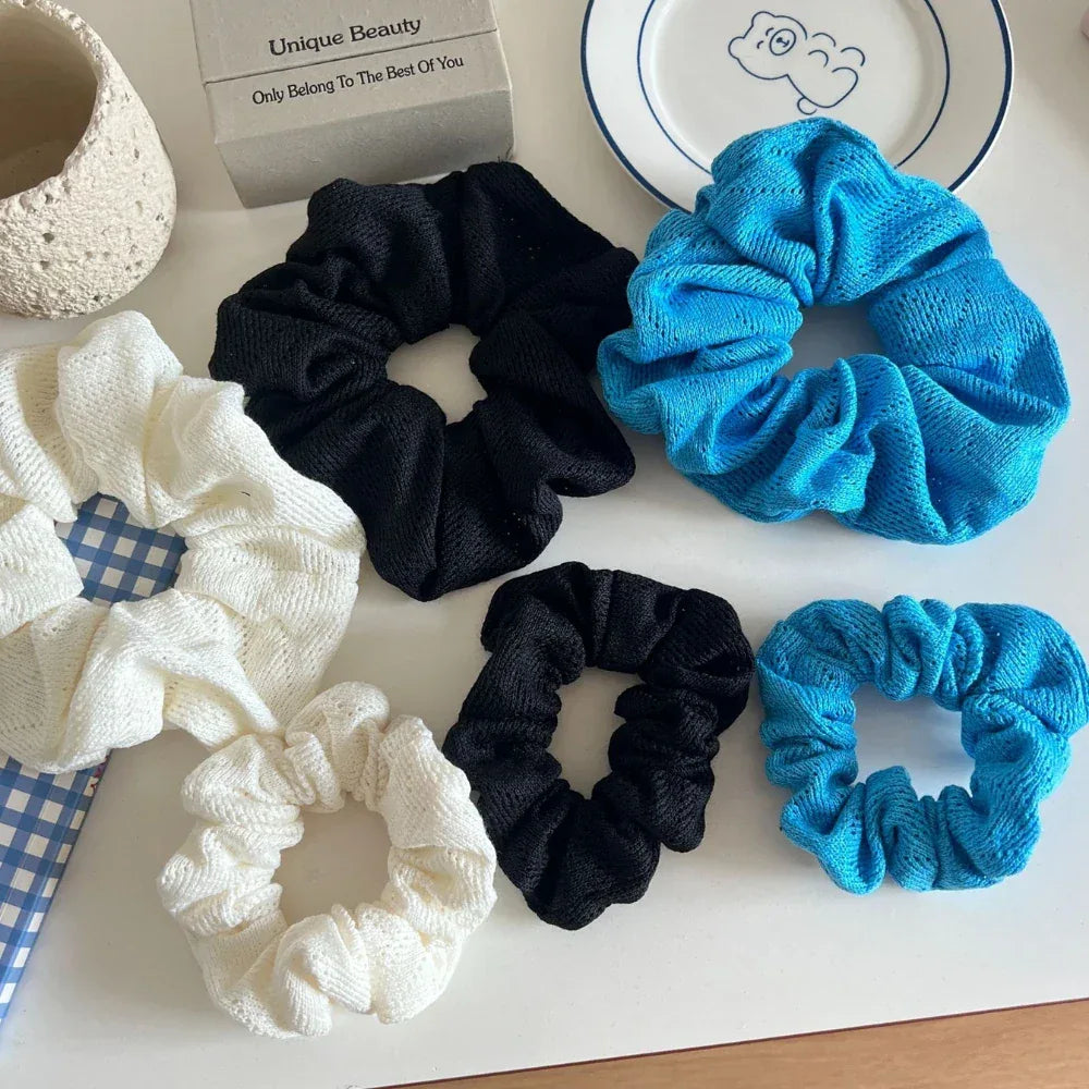 Textured Knit Hair Scrunchie - TEVQA