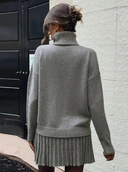 The Aspen Grey Knit Two-Piece Set