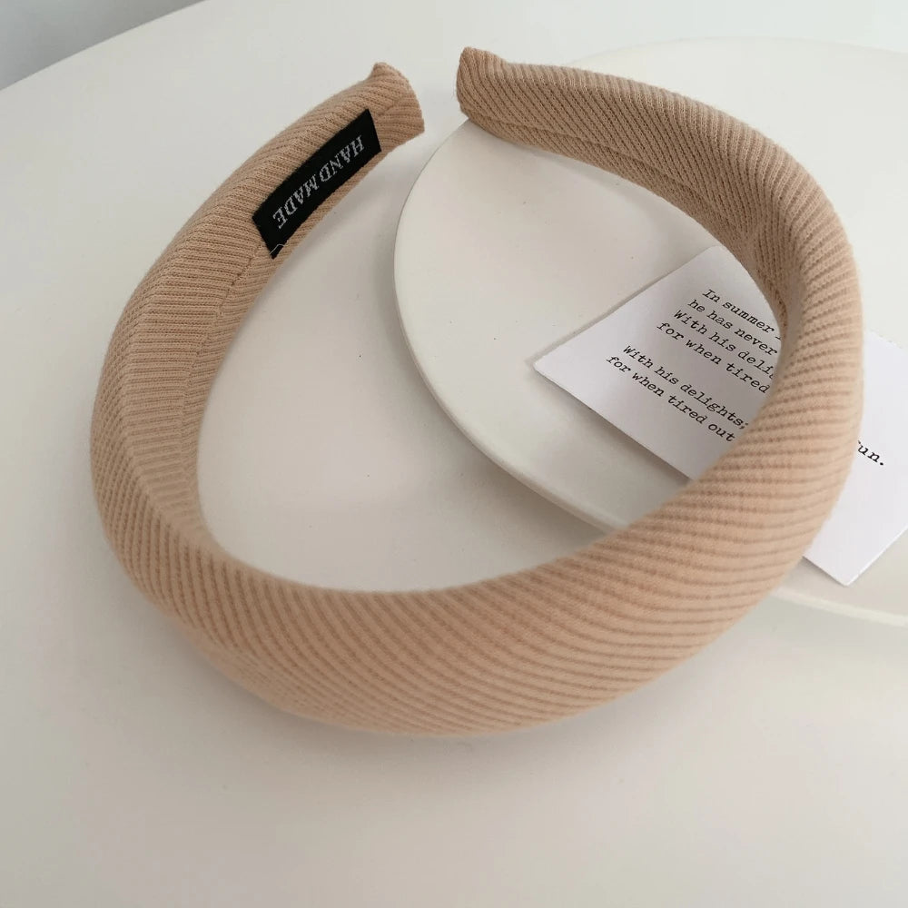 Padded Ribbed Knit Headband - 1.2 Inch Volumizing Style