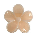 single peach-colored flower claw clip
