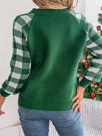 Festive Reindeer Knit Pullover Sweater - View 13 | TEVQA