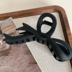 Large 4.6 Inch Matte Bow Hair Claw Clip - Lightweight Strong Hold - TEVQA