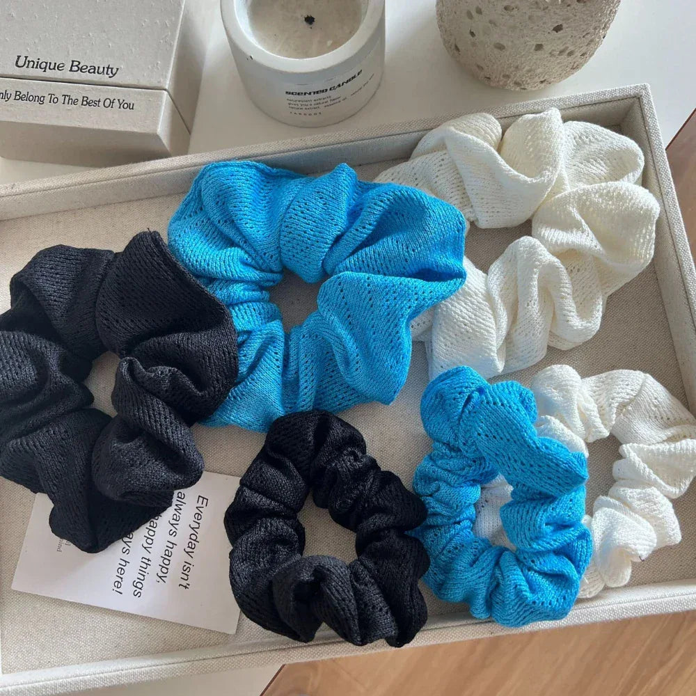 Textured Knit Hair Scrunchie - TEVQA