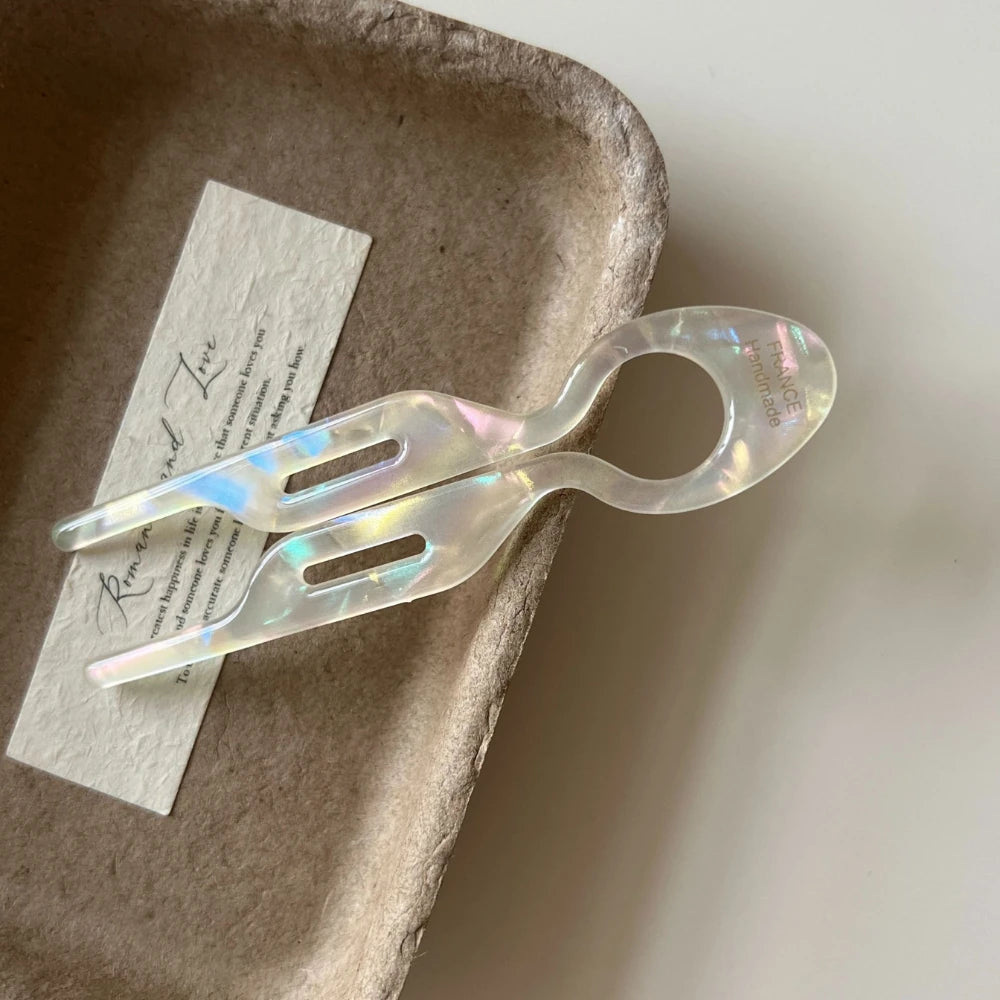 Acetate French Twist Hair Pin - 5.3" Elastic-Free Updo Tool