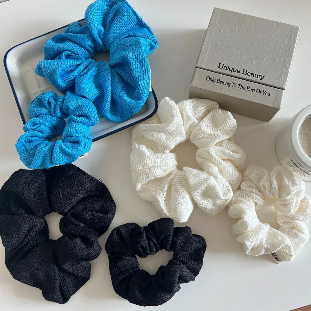 Textured Knit Hair Scrunchie - TEVQA