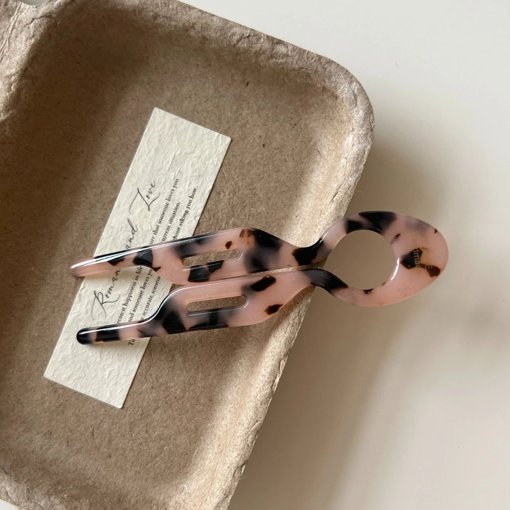 Acetate French Twist Hair Pin - 5.3" Elastic-Free Updo Tool