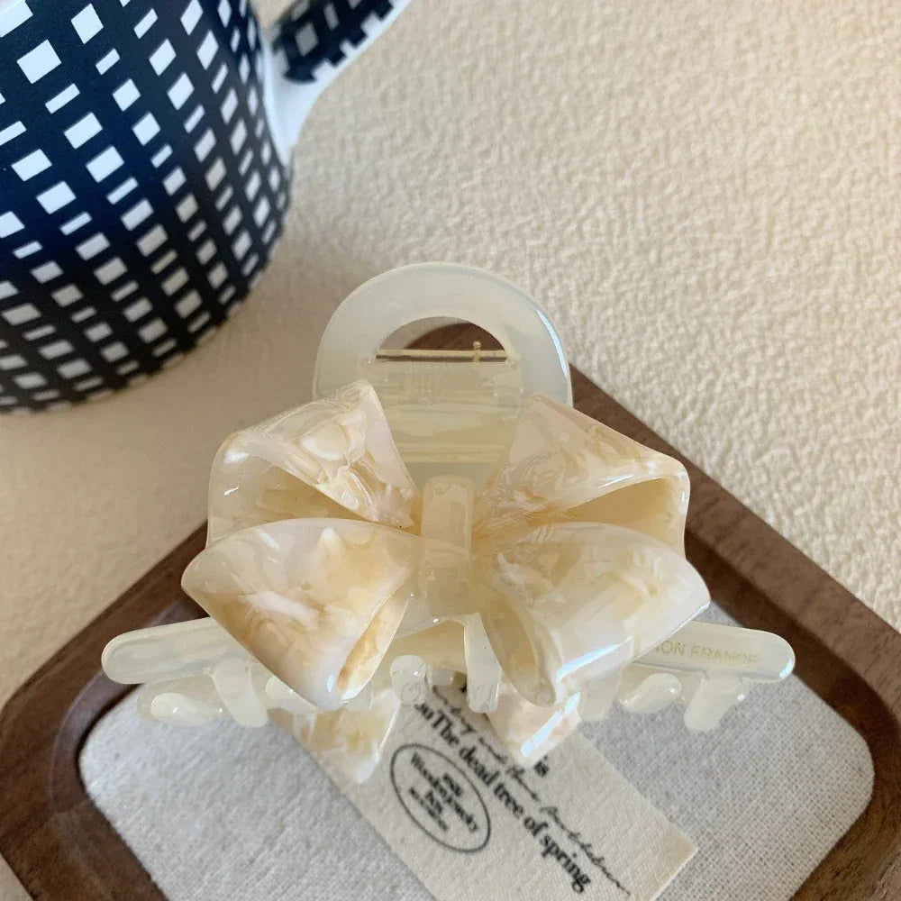 Medium Acetate Bow Hair Clip - View 8 | TEVQA