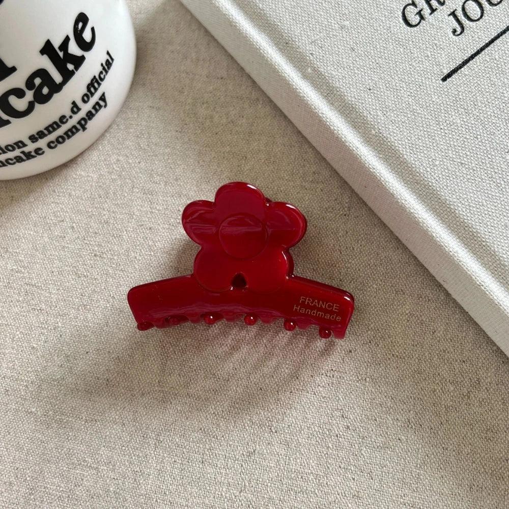 French Style Flower Acetate Hair Claw Clip - View 10 | TEVQA