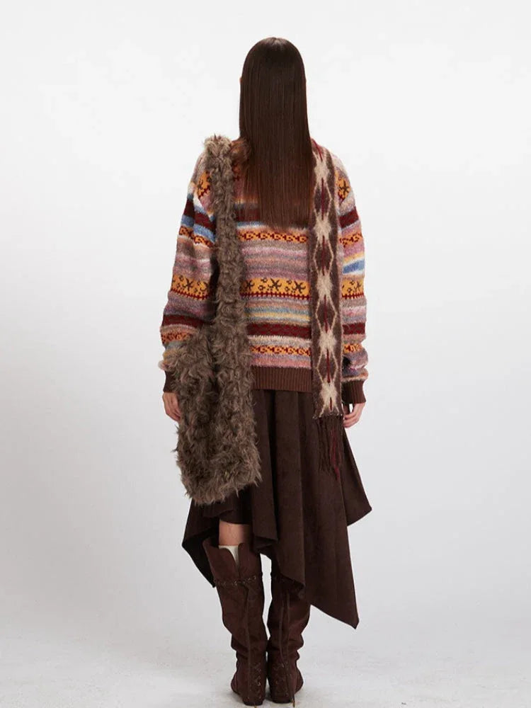Vintage Fair Isle Striped Knit Sweater Secondary image