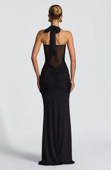 Ruched halter neck maxi dress - View 6 | TEVQA