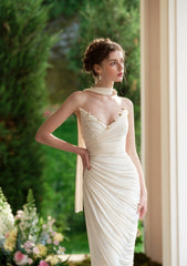 Midi dress with rosette detail - View 6 | TEVQA
