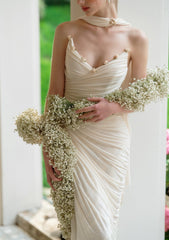Midi dress with rosette detail - View 7 | TEVQA