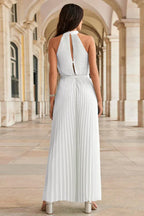 Elegant Halter Neck Wide Leg Jumpsuit - View 6 | TEVQA