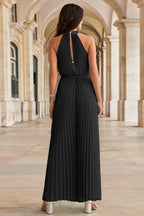 Elegant Halter Neck Wide Leg Jumpsuit - View 12 | TEVQA