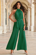 Elegant Halter Neck Wide Leg Jumpsuit - View 13 | TEVQA