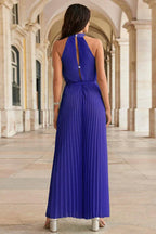 Elegant Halter Neck Wide Leg Jumpsuit - View 18 | TEVQA