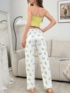 Ribbed Cami & Floral Pants Set - View 7 | TEVQA