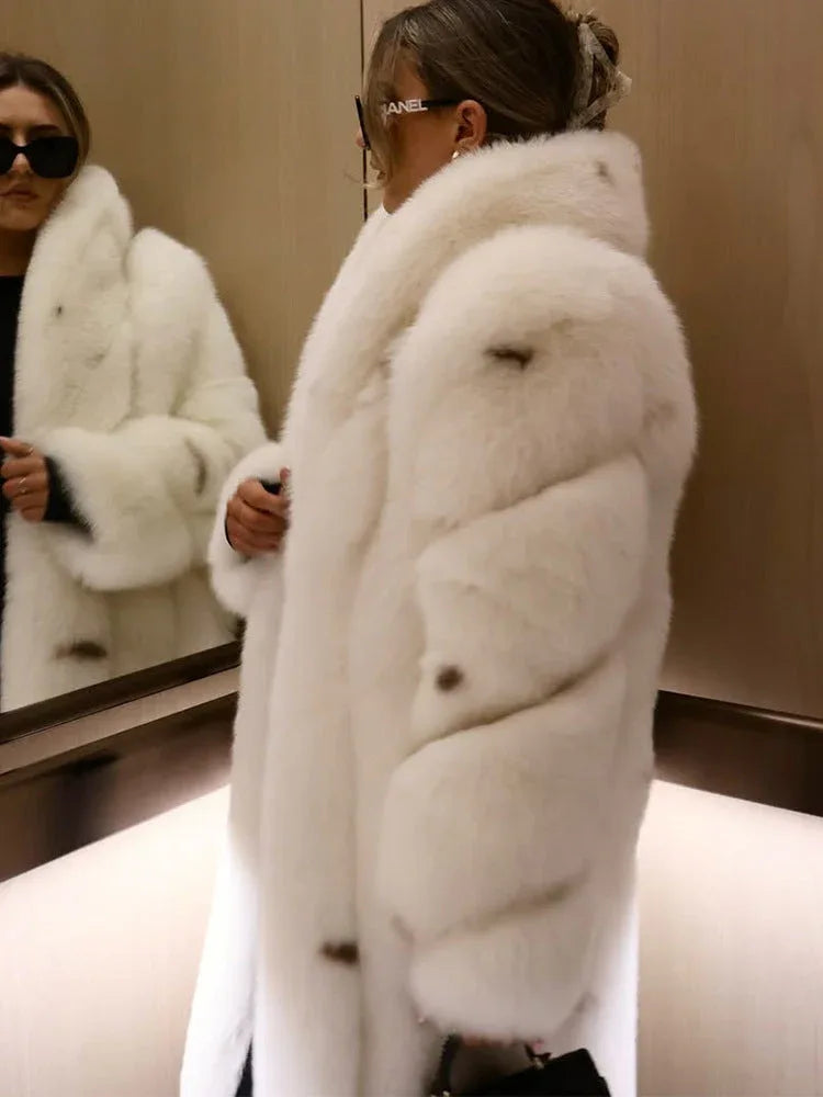 Long Faux Fur Coat Secondary image