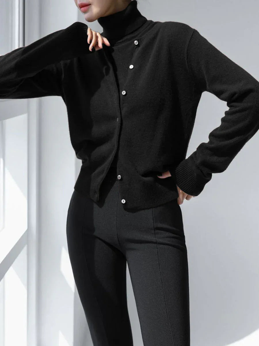 Classic knit vest and button cardigan ensemble - View 31 | TEVQA