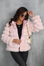 Raven Luxe Hooded Faux Fur Jacket - View 12 | TEVQA