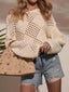 Hollow Out Knit Sweater - View 7 | TEVQA