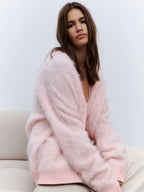 Cloud Soft Faux Mink Cardigan - View 7 | TEVQA
