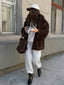 Hooded faux fur jacket - View 10 | TEVQA