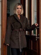Heritage Houndstooth Wool Blend Coat - View 12 | TEVQA