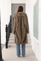 Long Faux Fur Lapel Coat - View 21 | TEVQA