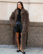 Elegant longline faux fur coat - View 14 | TEVQA