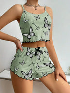 Ribbed Cami & Shorts Set - View 29 | TEVQA