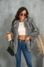 Alpine Glow Hooded Faux Fur Jacket - View 7 | TEVQA