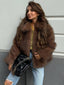 Faux Fur Lapel Jacket - View 13 | TEVQA