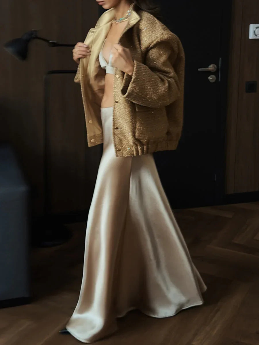 Sequin Tweed Jacket - View 11 | TEVQA