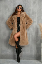 Amethyst Royal Plush Faux Fur Coat - View 6 | TEVQA
