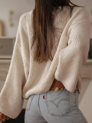 French Chic Pearl Button Cardigan