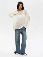 Oversized Knit Sweater - View 11 | TEVQA