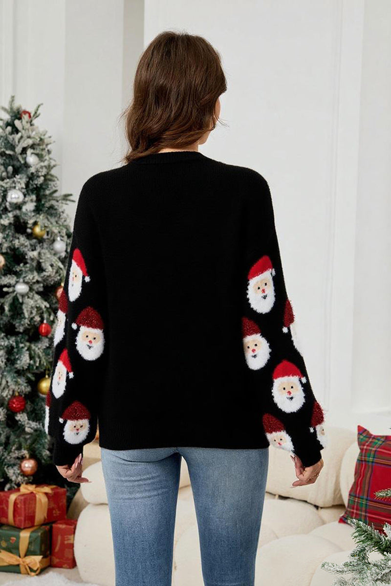 Coquette Pink Santa Button-Down Cardigan