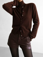 Classic knit vest and button cardigan ensemble - View 11 | TEVQA
