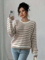 Coastal Breeze Striped Knit Sweater - View 10 | TEVQA