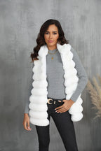 Tiered faux fur vest - View 13 | TEVQA