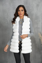 Tiered faux fur vest - View 14 | TEVQA