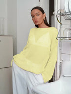 Oversized Knit Sweater - View 20 | TEVQA