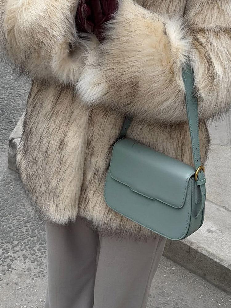 Cream tipped faux fur jacket - View 7 | TEVQA