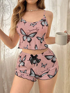 Ribbed Cami & Shorts Set - View 9 | TEVQA