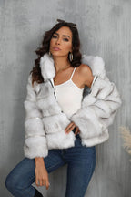 Arctic Luxe White Faux Fox Fur Jacket - TEVQA