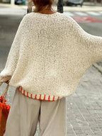 Boucle Star Knit Sweater - View 6 | TEVQA