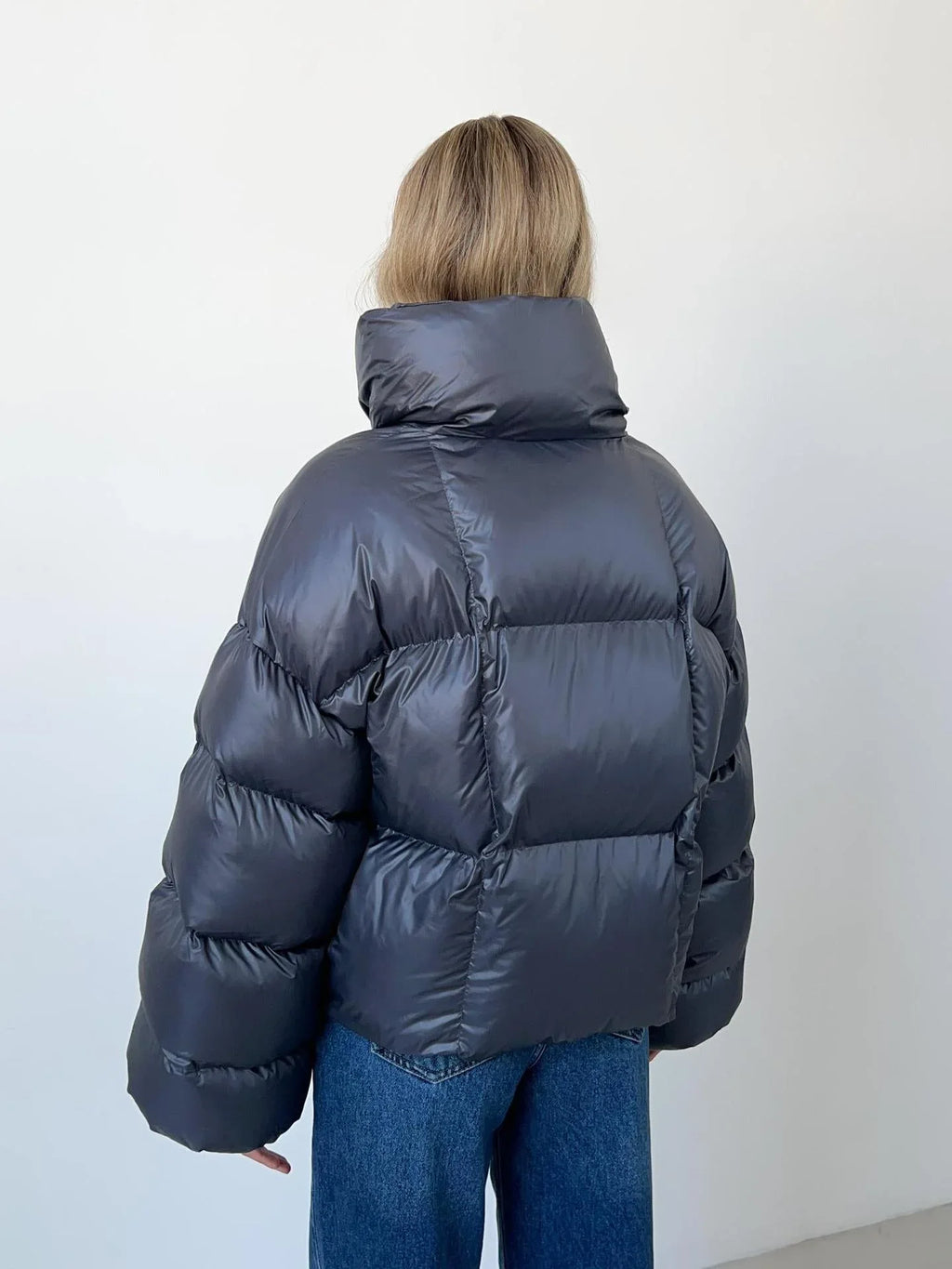 Urban Chic Oversized Hooded Puffer Jacket - TEVQA
